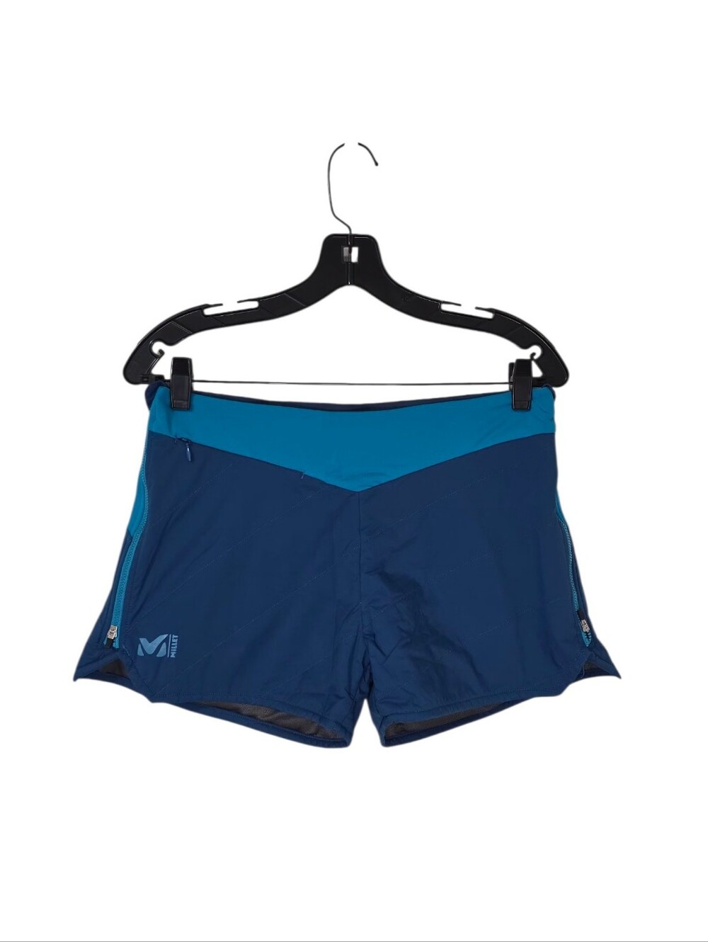 Millet Full Side Zips Hiking Trail Shorts Lined Blue Women's 8 Outdoor